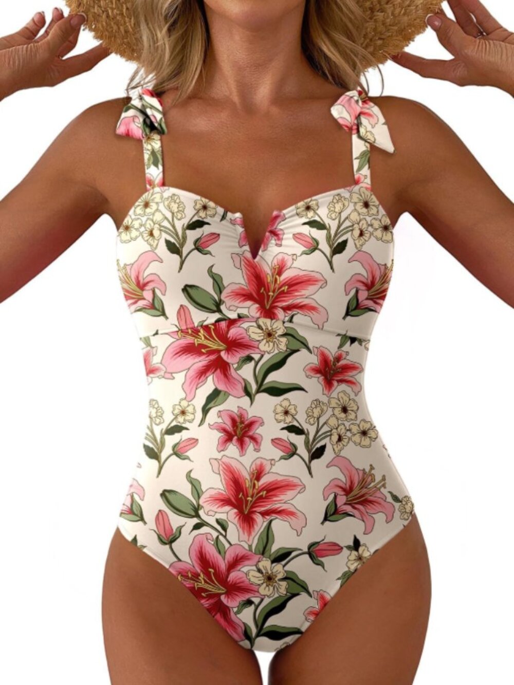 Women's Floral Print One-Piece Swimsuit